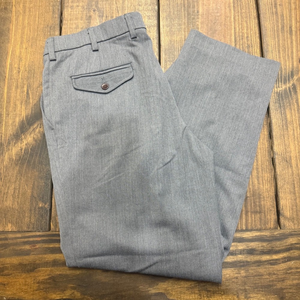 ORVIS Mens Pleated Dress Pants Gray Wool‎ Blend Classic Fit Size 36x29, buisness